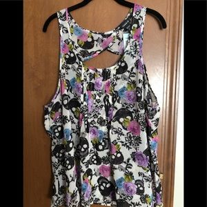 Plus size-Sleeveless sheer lightweight top-Torrid